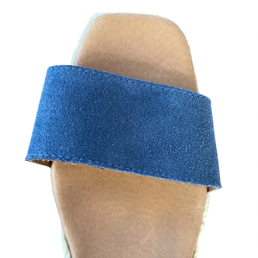 PICÓN Square Toe Handmade in Spain Summer Espadrilles Wedge Open Toe Sandal 8